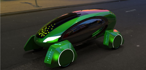 유럽 최초의 도로용 자율형 배달봇이 글래스고 SEC에서 열린 스코틀랜드 커넥티드 자율주행차(CAV) 행사에서 시연되고 있다.