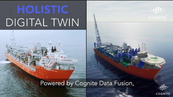 ◇코그나이트(Cognite)의 기술 시스템은 디지털 트윈을 활용하여 산업 인프라를 관리합니다.(사진: 코그나이트 영상 캡처. 클릭을 하면 영상을 볼 수 있음.)