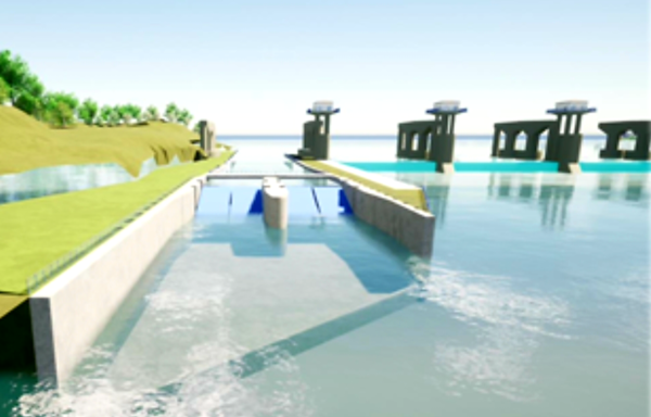 ◇잠실 수중보 소수력 발전 설치 조감도(자료: 서울시)