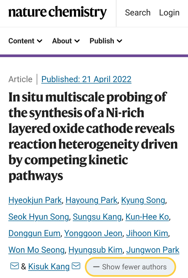 자료: 네이처 케미스트리 홈페이지 캡처