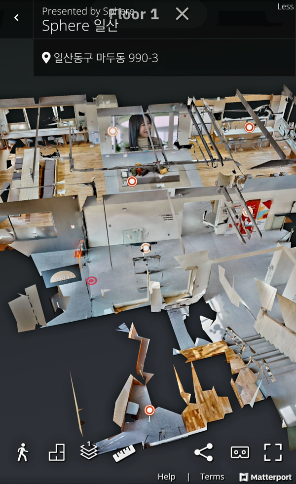 ◇스피어일산 가상투어 캡처(사진을 클릭하면 가상투어를 할 수 있음)