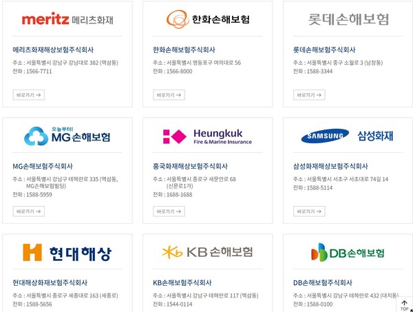  *손보협회 주요 회원사