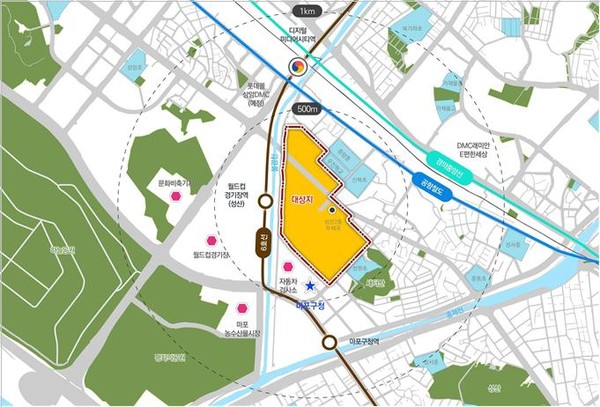 마포구 성산시영아파트 재개발 단지 위치도(출처. 서울시)