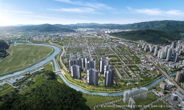 더샵 신문그리니티 항공조감도(사진제공. 포스코이앤씨)