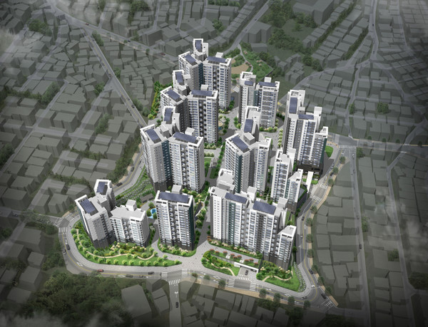 상도 푸르지오 클라베뉴 조감도(사진. 대우건설)