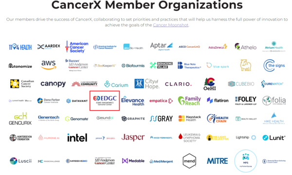 캔서X 홈페이지 참여기업 명단 이미지 캡처