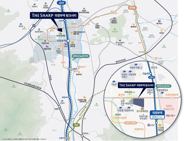 더샵 의정부역 링크시티 위치도 (사진. 포스코이앤씨)