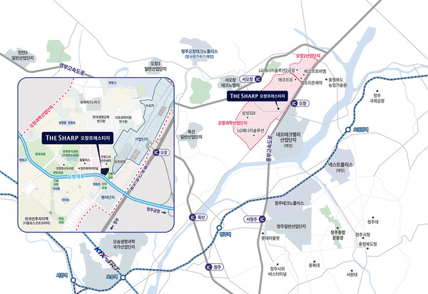 더샵 오창프레스티지 위치도 (사진제공. 포스코이앤씨)