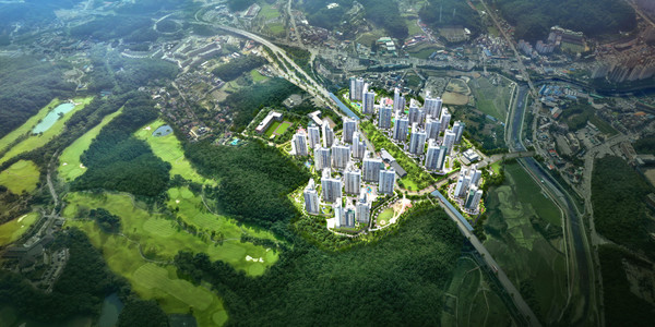 용인 은화삼지구 푸르지오 타운 조감도 (사진제공. 대우건설)