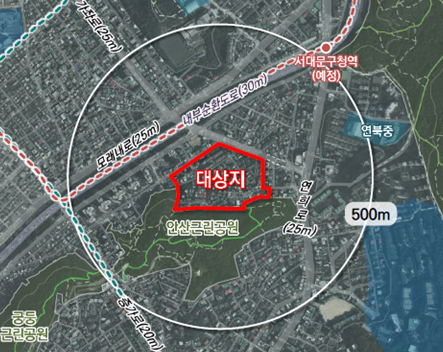 연의동 721-6번지 일대 주택정비형 공공재개발 위치도 (출처. 서울시)