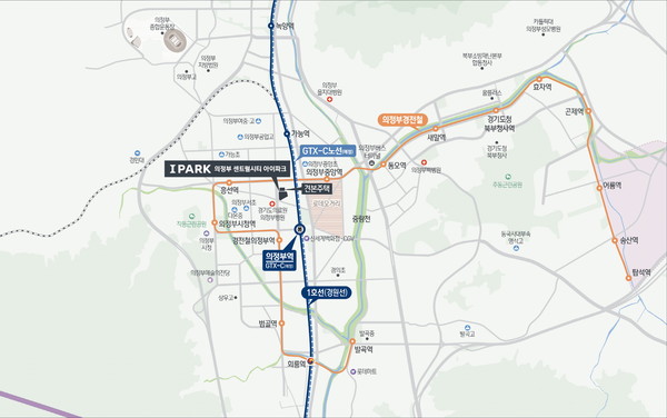 의정부 센트럴시티 아이파크 위치도 (사진제공. HDC현대산업개발)
