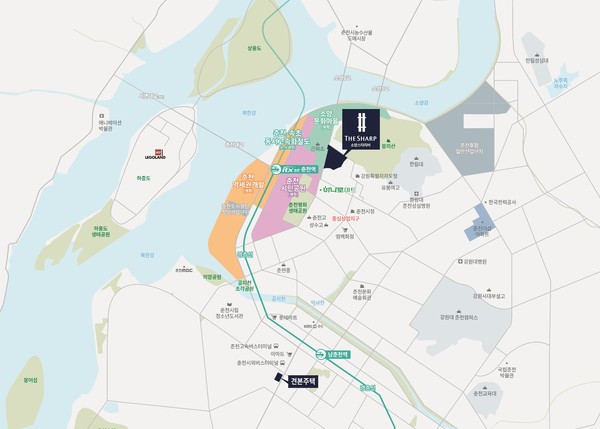 더샵 소양스타리버 위치도 (사진제공. 포스코이앤씨)