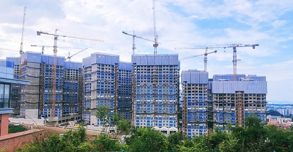 9월 17일 촬영된 진천 풍림 아이원 트리니움 현장 사진 (사진. 독자제공)