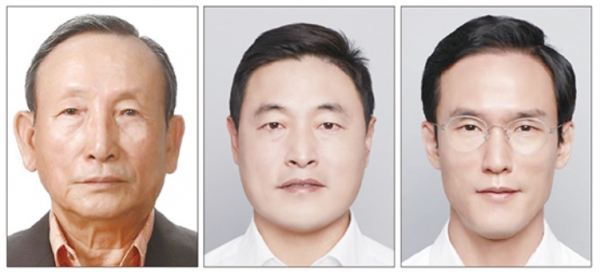  * 왼쪽부터 조양래 명예회장, 장남인 조현식 고문과 차남 조현범 회장.