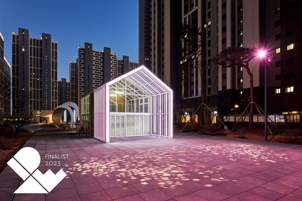 안산 푸르지오 브리파크 단지 조경공간 '돌과 빛의 풍경' (사진. 대우건설)