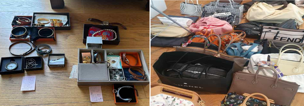 이 부장의 집에서 나온 명품과 귀금속. [출처: 서울중앙지검]