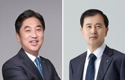 왼쪽부터 연말 인사에서 승진한 이동열 부행장(충청영업그룹 대표)과 이은배 부행장(중앙영업본부 지역대표). [출처: 하나은행]