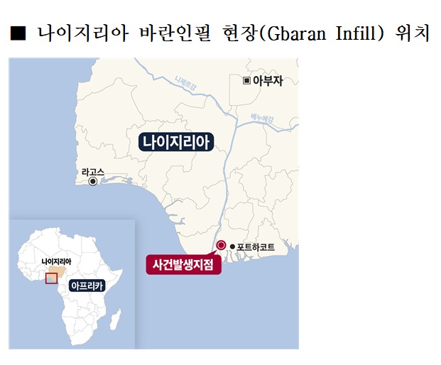 나이지리아 바란인필 현장 위치.(대우건설 제공)