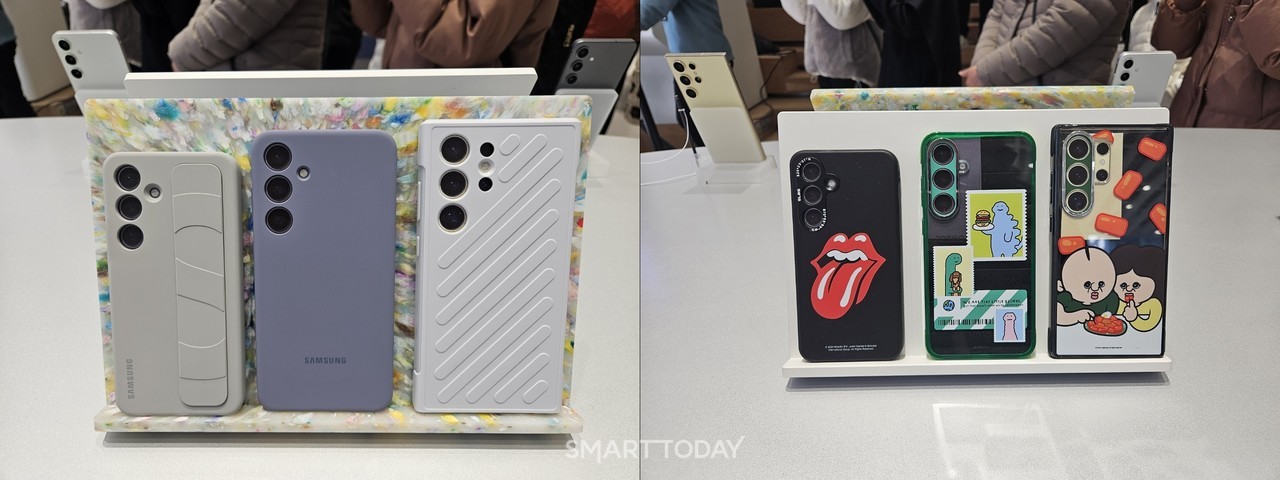 매장에서는 다양한 갤럭시 S24 제품과 케이스를 확인할 수도 있다.