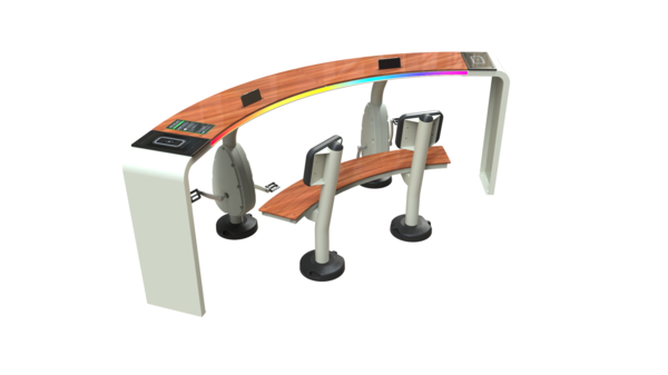 자가발전 사이클로 전력을 생산하는 샤인 라이트 벤치 (사진제공. 포스코이앤씨)