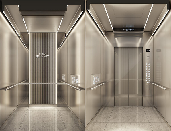 2024 굿디자인 어워드에서 우수 디자인으로 선정된 호반써밋의 엘리베이터 특화상품 ‘타임리스 써밋(Timeless Summit)’ (사진제공=호반건설)