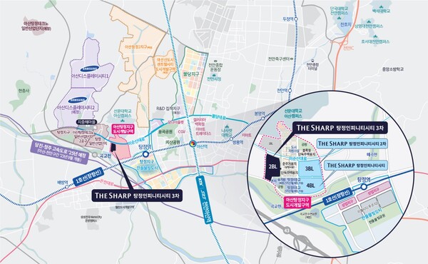  더샵 탕정인피니티시티 위치도 (사진제공=포스코이앤씨)