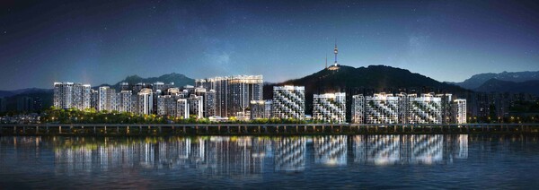 삼성물산 '래미안 글로우 힐즈 한남' 입면 (사진제공=삼성물산)