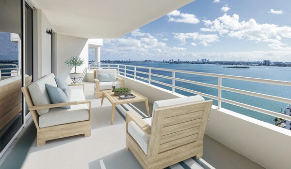 미국 마이애미 주상복합 ‘더 해밀턴’의 야외 테라스 (사진제공=HMG그룹)