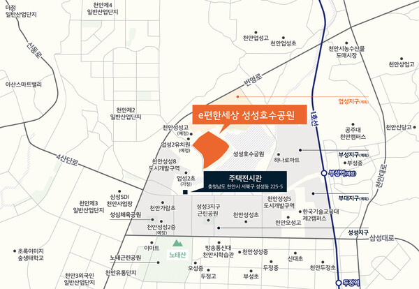 'e편한세상 성성호수공원' 단지 위치도 (사진=DL이앤씨)