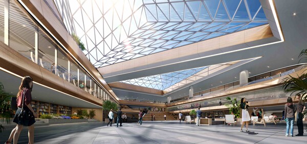 신반포 4차 재건축사업 '래미안 헤리븐 반포' 실내 아트리움 (사진=삼성물산)