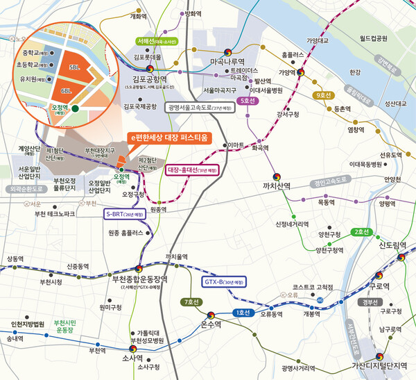 'e편한세상 대장 퍼스티움' 위치도 (사진=DL이앤씨)