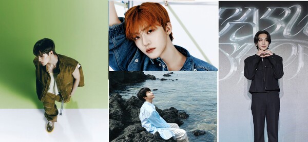 NCT멤버 제노, 재민, 도영, 샤이니키(왼쪽부터)