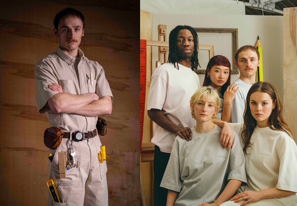 세바스찬 쇼메톤(왼쪽)과 아트 컬래버레이션 컬렉션 이미지 (사진=코오롱 FnC)