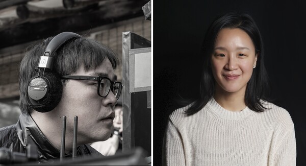 씨네규브 25주년 기념 단편 앤솔로지 영화 제작에 참여하는 이종필(왼쪽)·윤가은 감독 (사진=티캐스트)