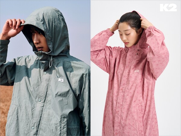 장마철 도심·아웃도어 겸용 ‘레인코트’ (사진=K2)