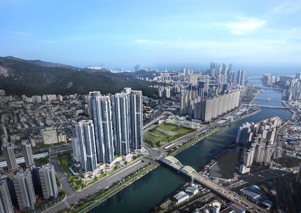 르엘 리버파크 센텀 광역 조감도 (사진=롯데건설)