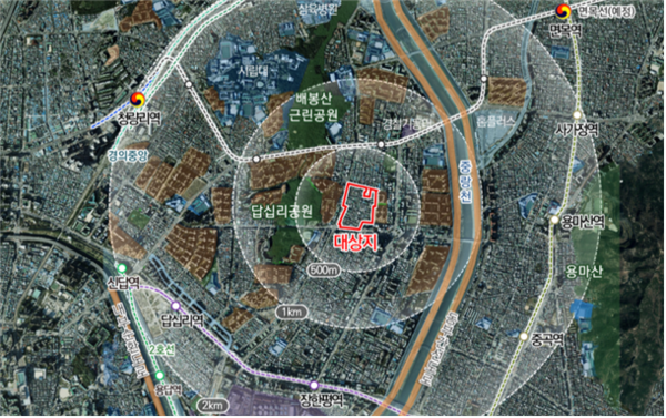 신속통합기획이 확정된 동대문구 장안동 134-15 일대 위치도 (사진=서울시)