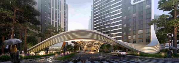 개포우성7차 재건축 래미안 루미원 단지(동측) 문주 이미지 (사진=삼성물산)