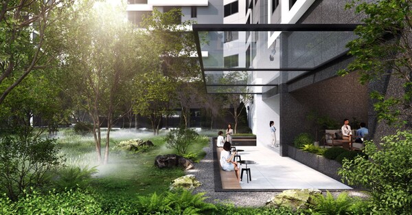 ‘써밋 프라니티’의 동별 프라이빗 정원 (사진제공=대우건설)