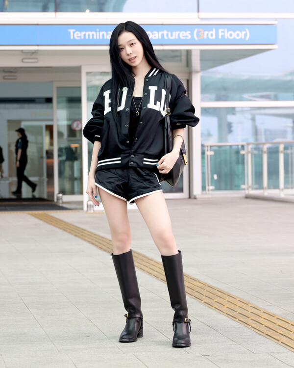 에스파 멤버 윈터의 공항패션 (사진제공=랄프 로렌 코리아)