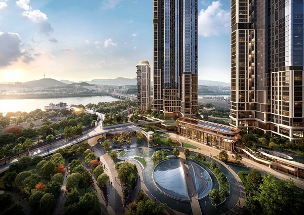 압구정2구역 중앙광장 (사진=현대건설)