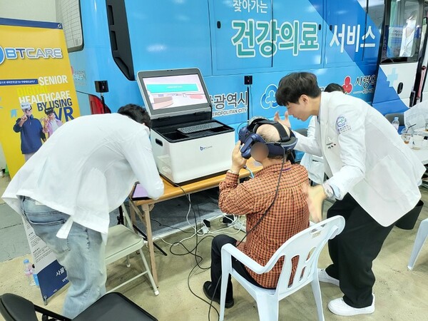 찾아가는 건강의료서비스 ‘의료버스’ 건강검진 현장