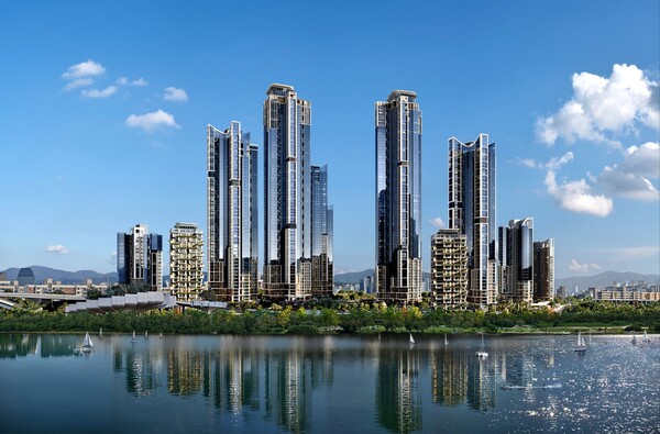 압구정2구역 한강변 단지 전경 조감도 (사진=현대건설)