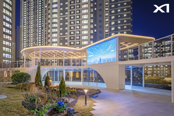 자이사운드스케이프가 적용된 철산자이헤리티지 조경산책로 (사진제공=GS건설)