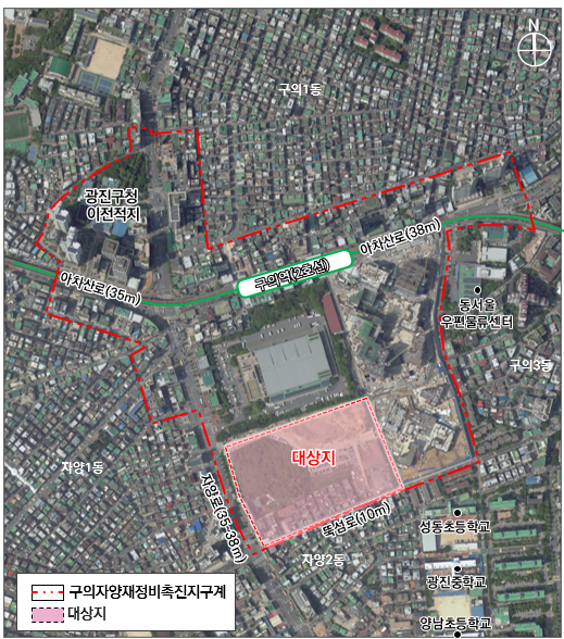구의·자양재정비촉진지구 위치도 (출처=서울시)